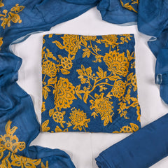 Crepe Blue Unstitched Suit