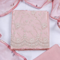 Glass Peach Unstitched Suit