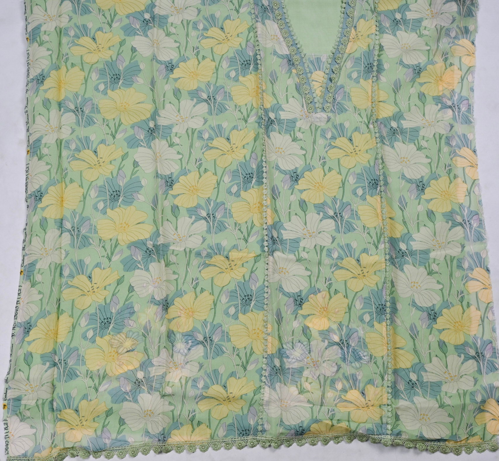 Burberry Pista Green Unstitched Suit
