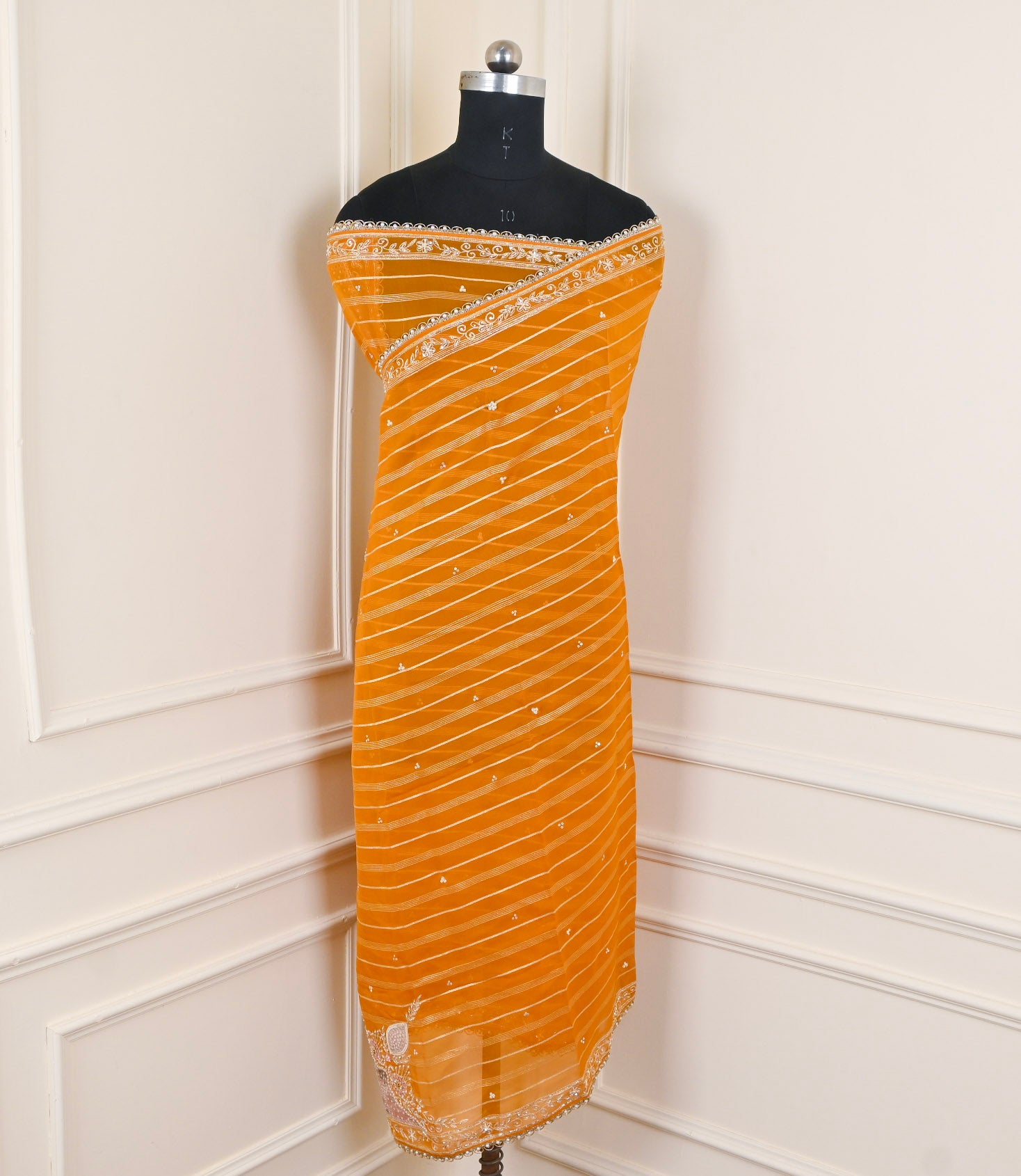 Raw Silk Yellow Unstitched Suit