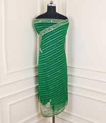 Raw Silk Green Unstitched Suit