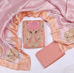 Giraffe Shimmer Golden Unstitched Suit