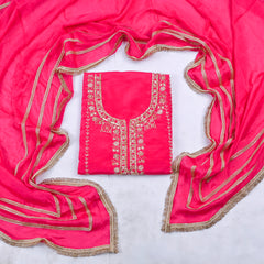 Crepe Magenta Unstitched Suit