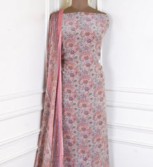 Crepe Pastel Pink Unstitched Suit