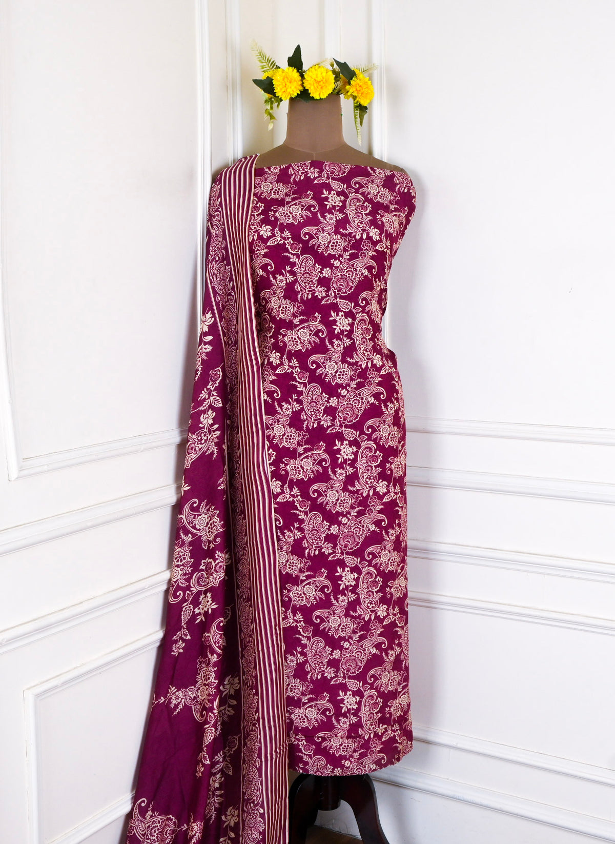 Muslin Pink Unstitched Suit