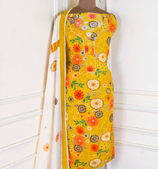 Mul Check Yellow Unstitched Suit