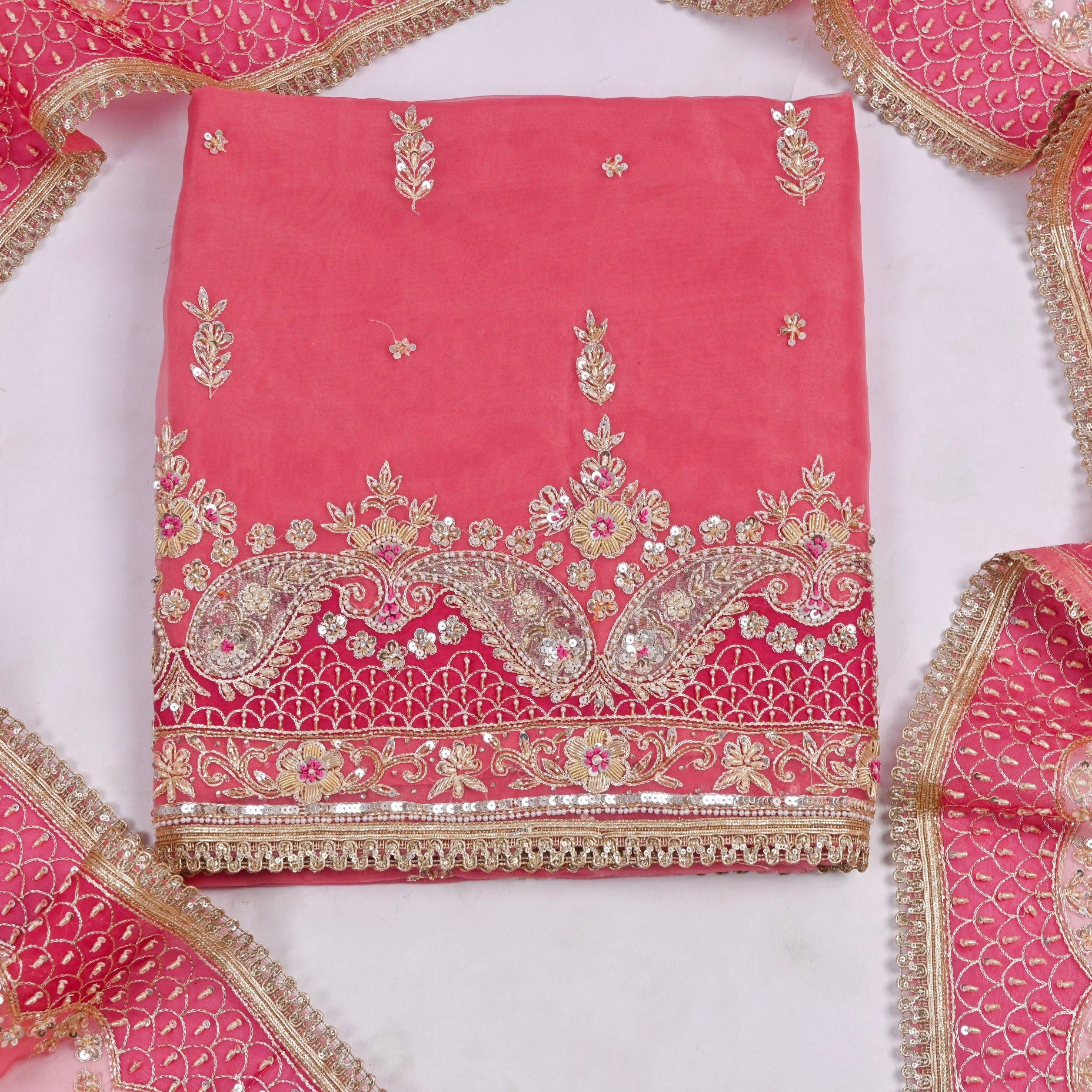 Glass Pink Unstitched Suit