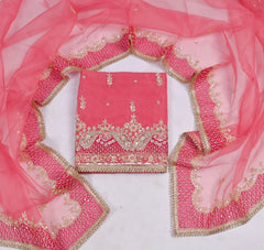 Glass Pink Unstitched Suit