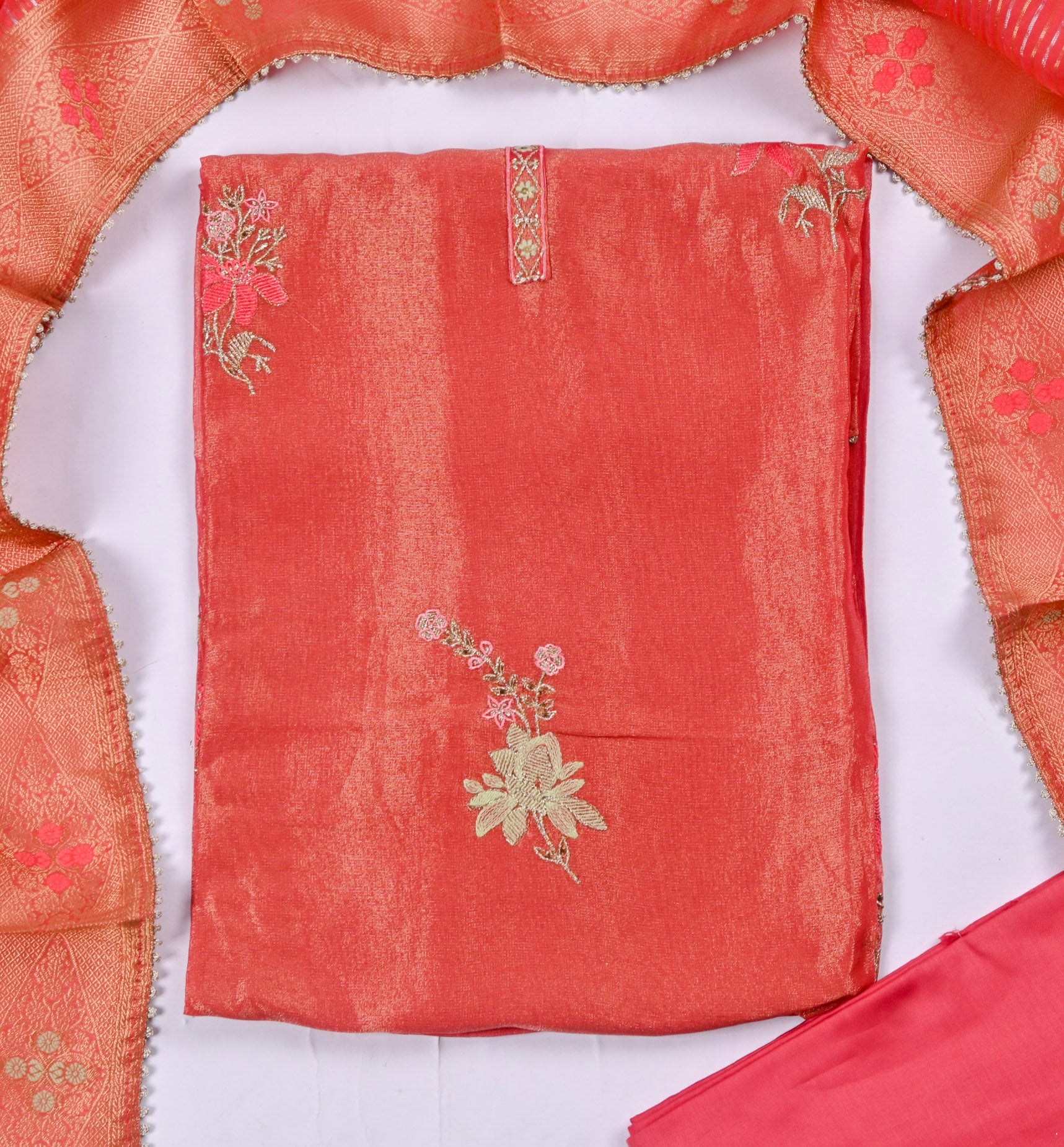Shimmer Red Unstitched Suit