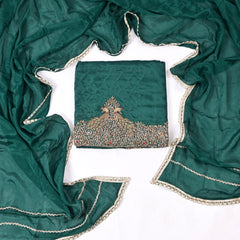 Silk Green Unstitched Suit
