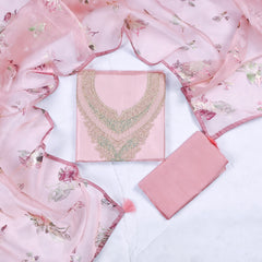 Glass Pink Unstitched Suit