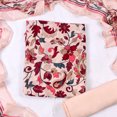 Chinon Baby Pink Unstitched Suit