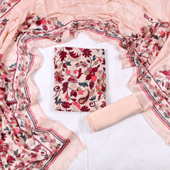 Chinon Baby Pink Unstitched Suit