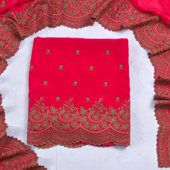 Crepe Pink Unstitched Suit