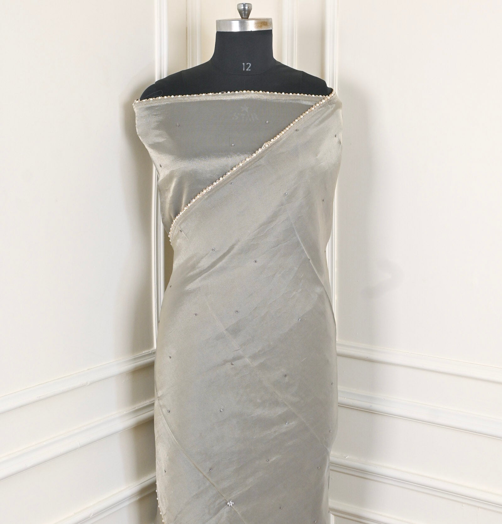 Glass Shimmer Silver Unstitched Suit