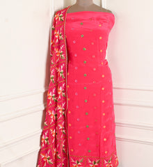 Crepe Magenta Unstitched Suit