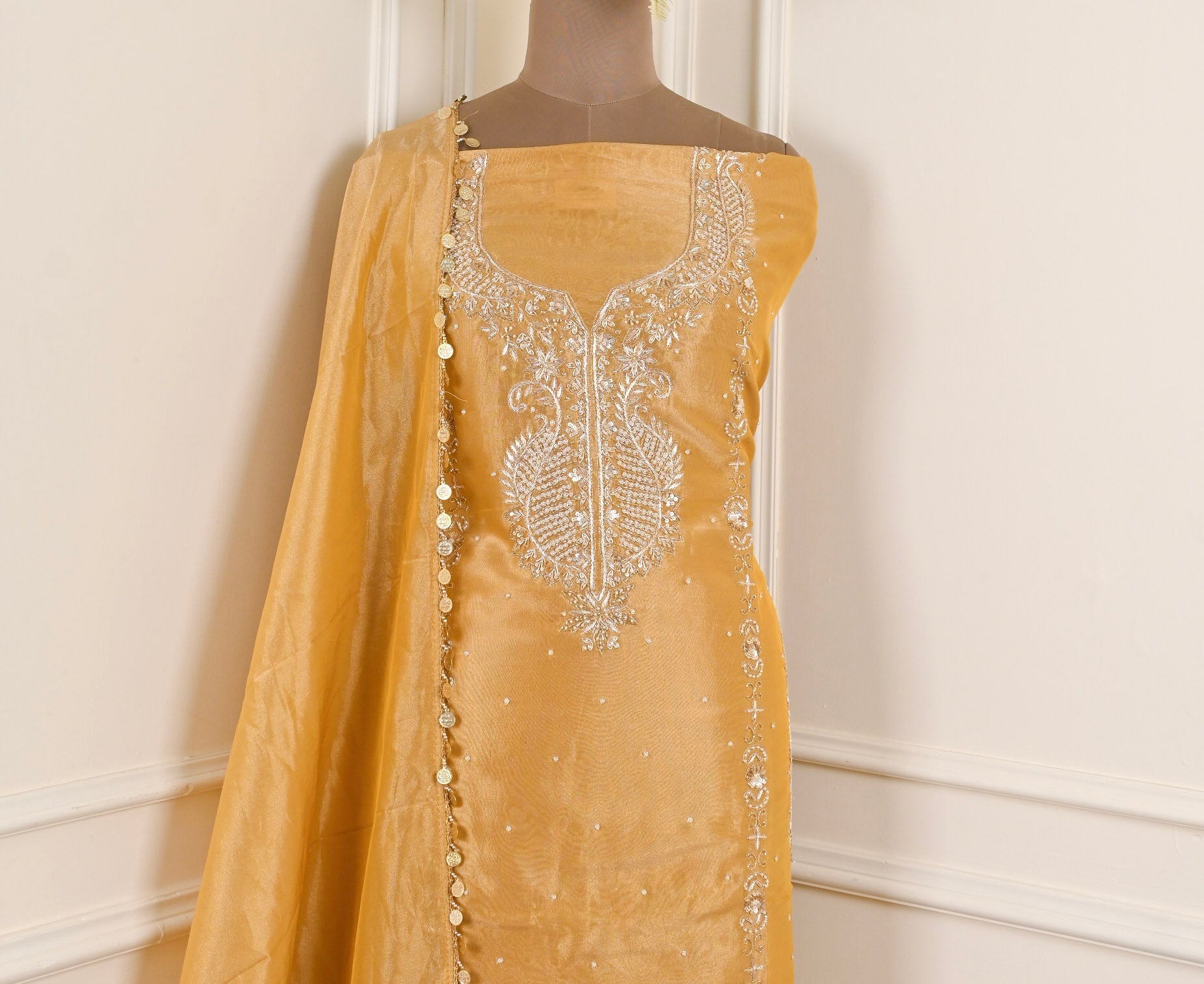 Shimmer Yellow Unstitched Suit