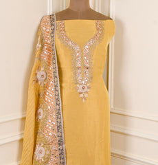 Shimmer Yellow Unstitched Suit
