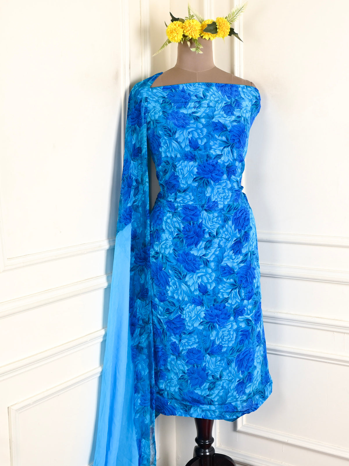 Crepe Blue Unstitched Suit
