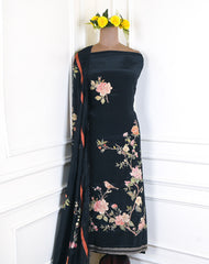 Crepe Black Unstitched Suit
