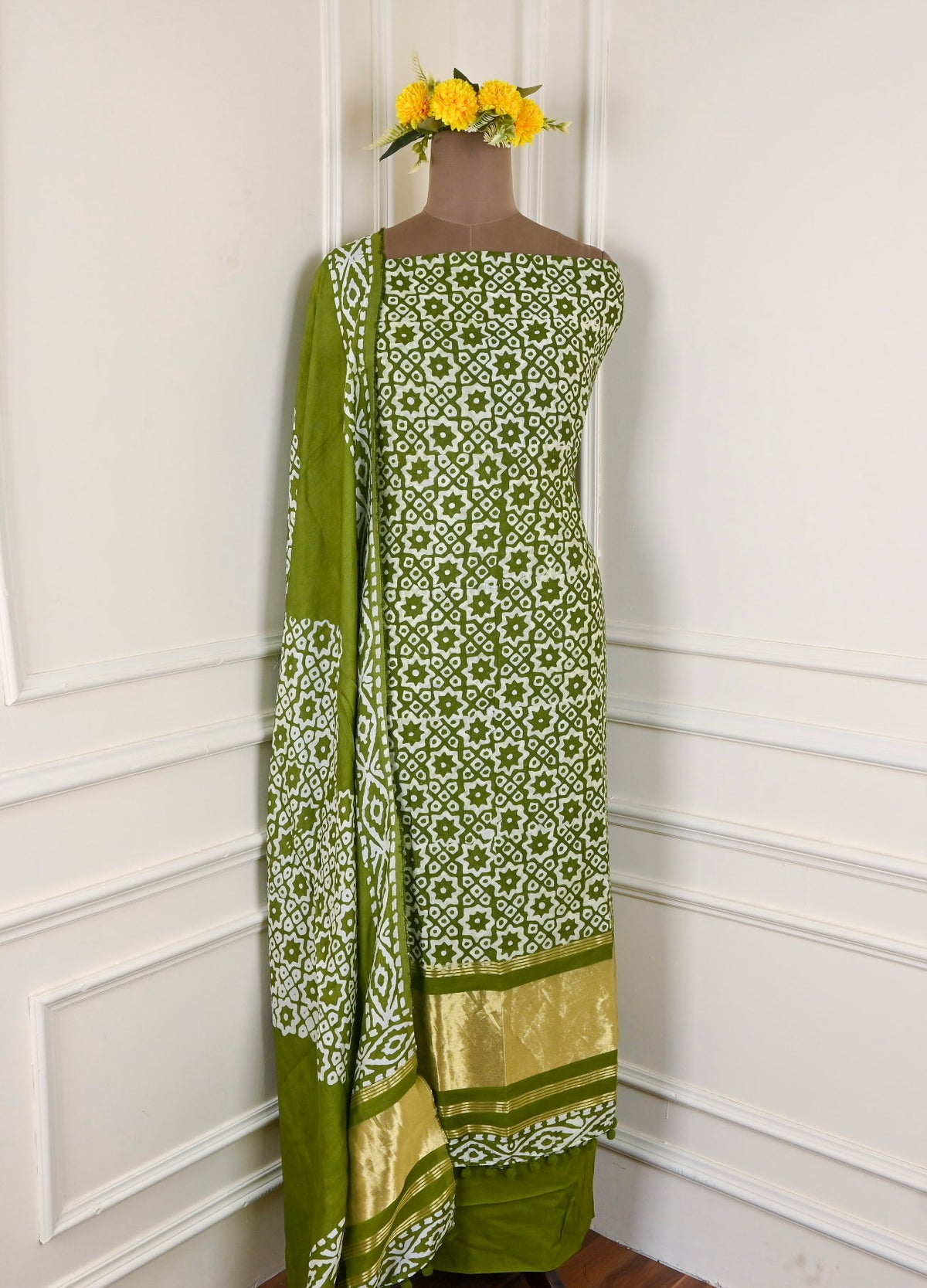 Cotton Green Unstitched Suit