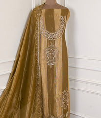 Shimmer Mehandi Unstitched Suit