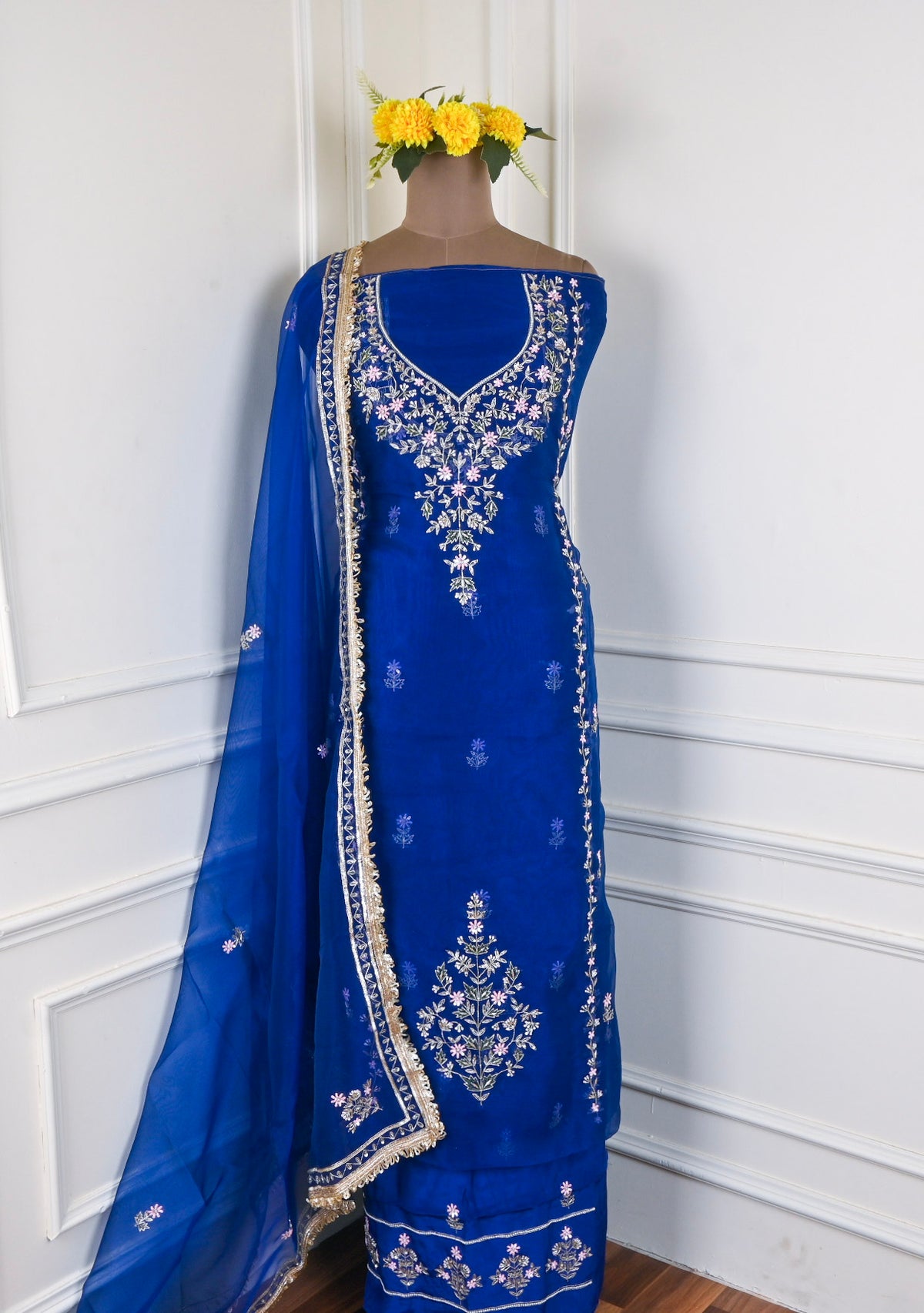 Glass Blue Unstitched Suit