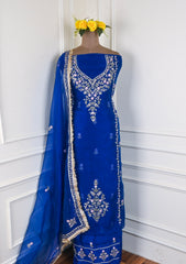 Glass Blue Unstitched Suit