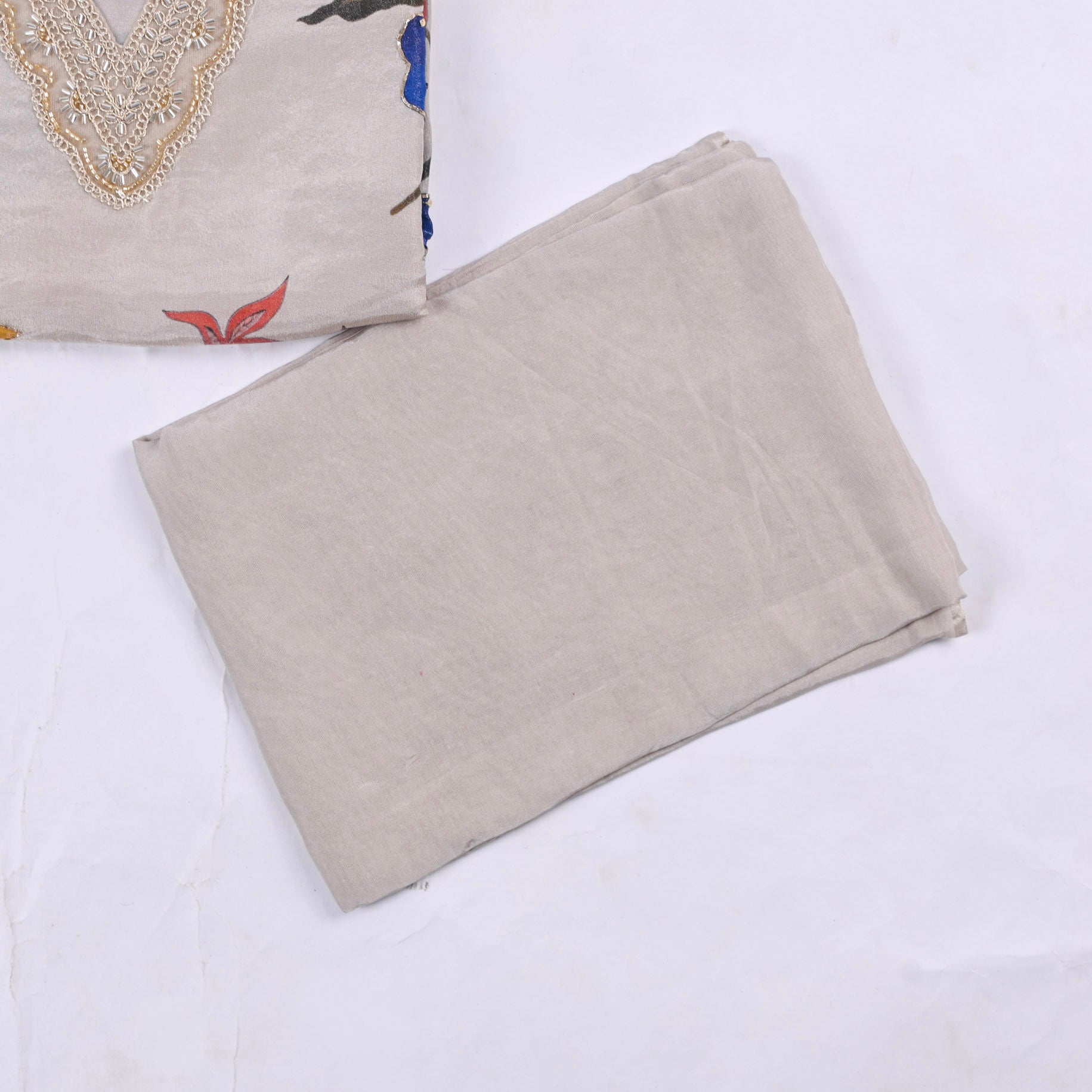 Shimmer Off-White Unstitched Suit