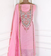 Shimmer Pink Unstitched Suit
