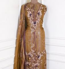 Burberry Mehandi Unstitched Suit