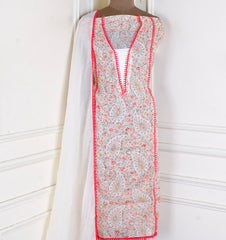 Mul Check Off-White Unstitched Suit