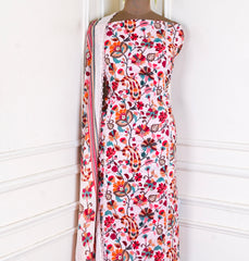 Cotton Multicolor Unstitched Suit