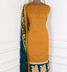 Pure Cotton Yellow Unstitched Suit