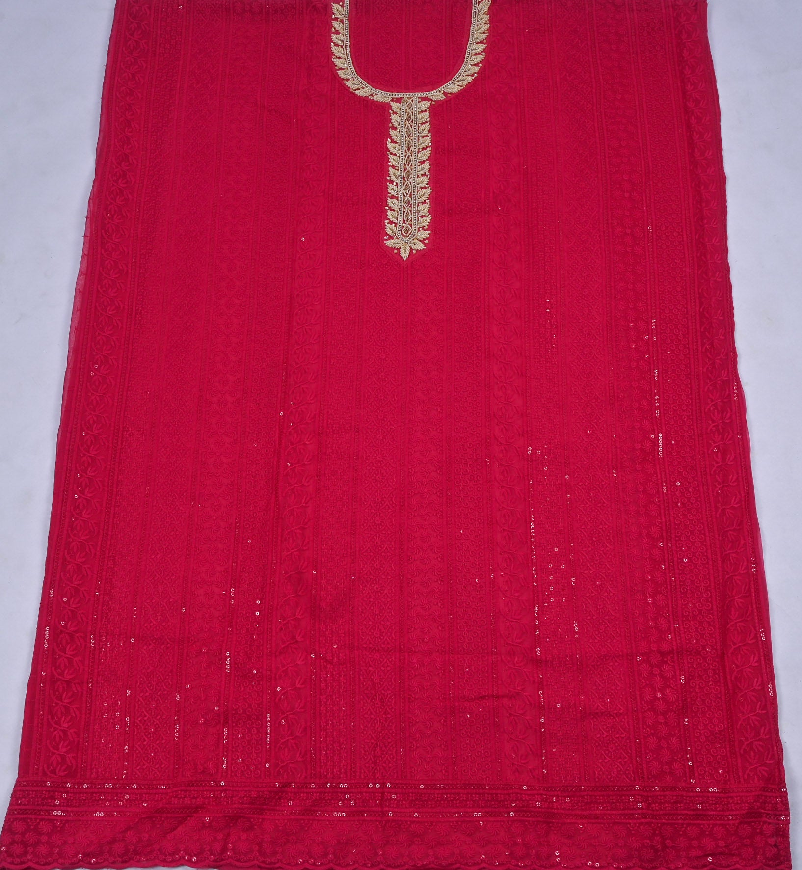 Georgette Pink Unstitched Suit