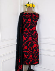 Cotton Red Unstitched Suit