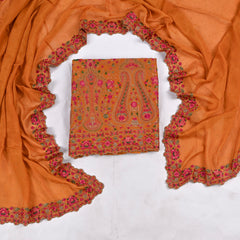 Crepe Mustard Yellow Unstitched Suit