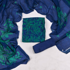 Crepe Royal Blue Unstitched Suit