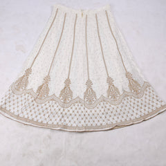 Crepe White Lehenga Suit