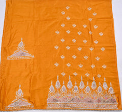 Raw Silk Yellow Unstitched Suit