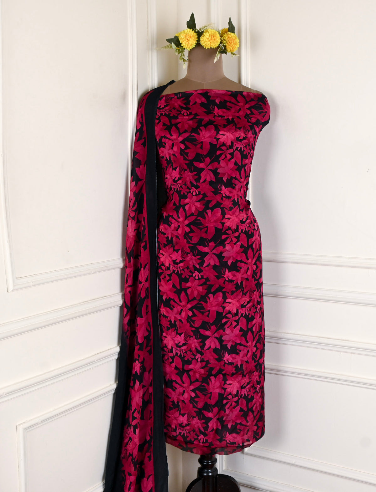 Chinon Magenta Unstitched Suit
