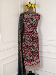 Georgette Brown Unstitched Suit