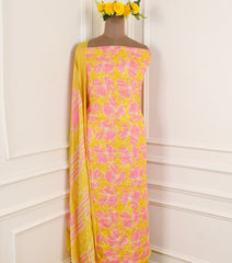 Georgette Orange Unstitched Suit