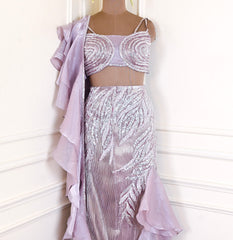 Crush Lavender Lehenga