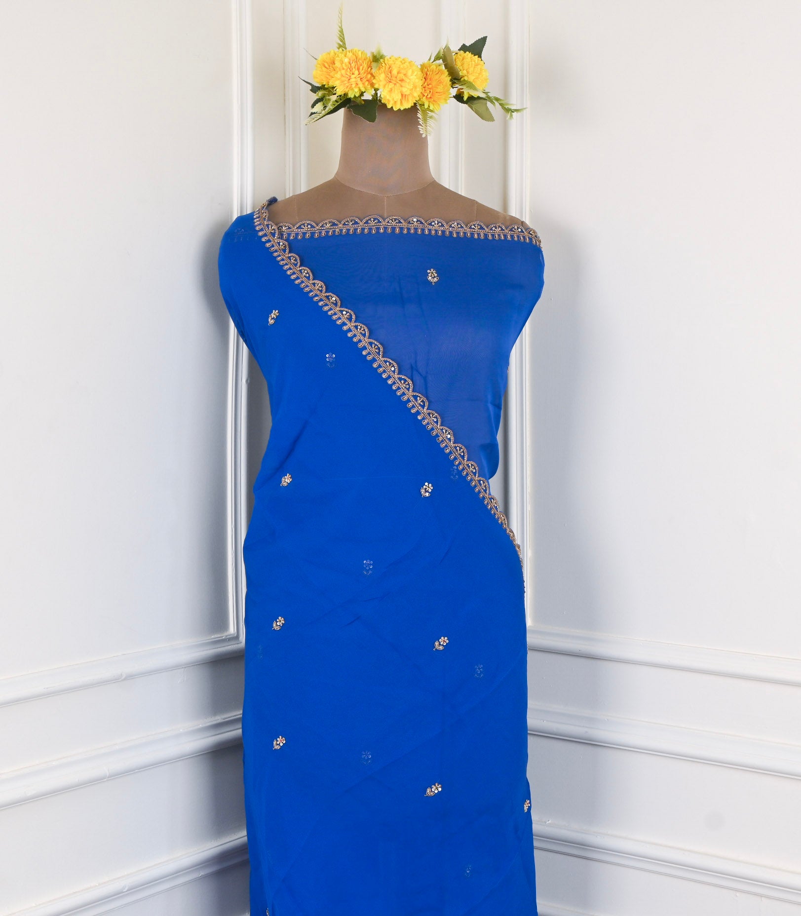 Shimmer Blue Unstitched Suit