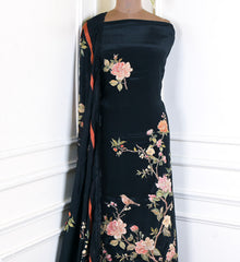 Crepe Black Unstitched Suit