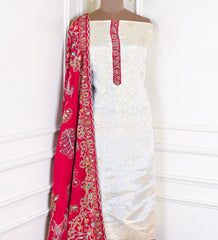 Burberry Silk Off-White Unstitched Suit