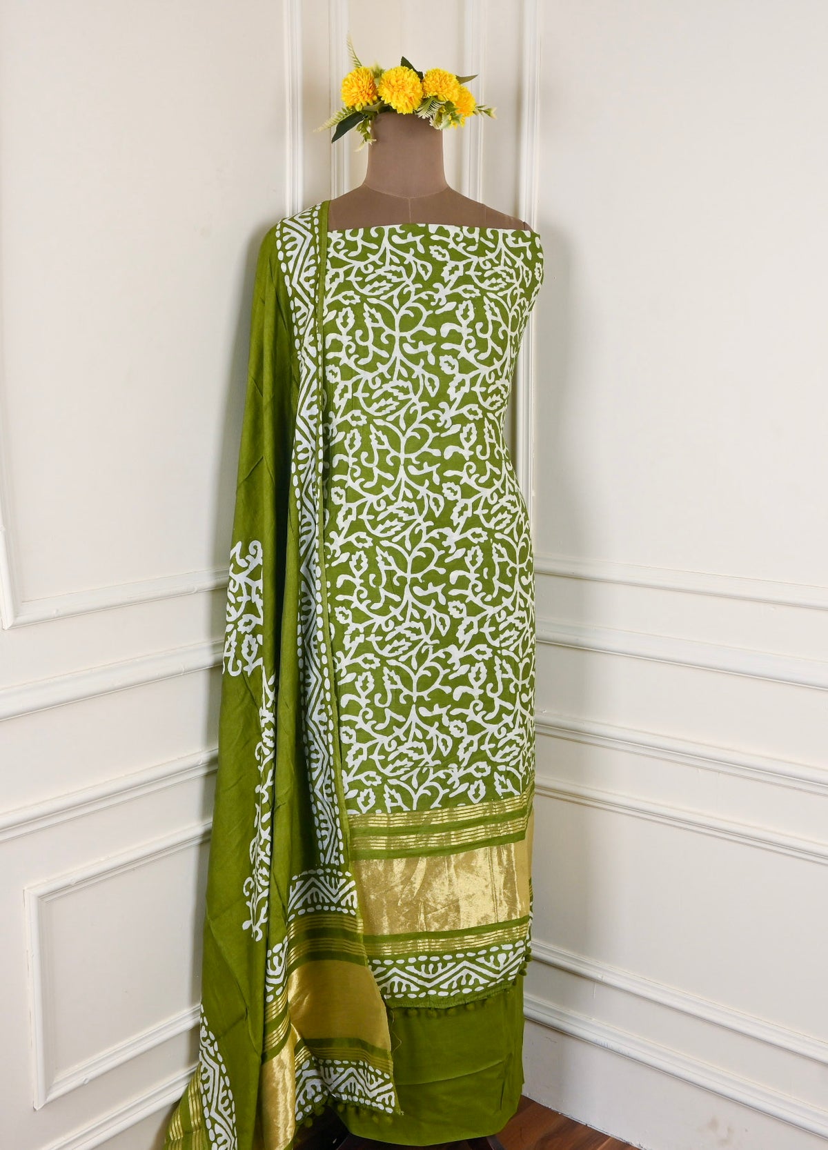 Cotton Green Unstitched Suit
