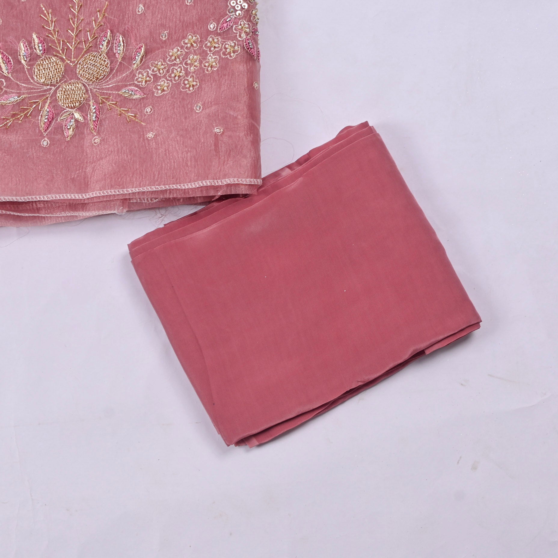 Crush Dusky Pink Unstitched Suit