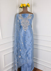 Glass Blue Unstitched Suit